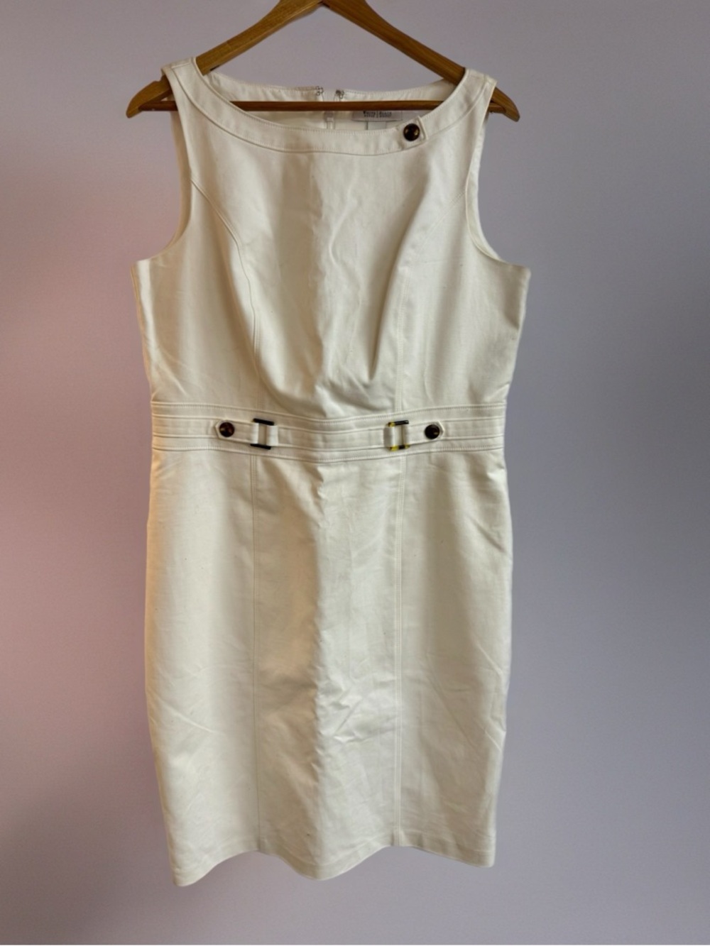 White House Black Market Women’s classic White Sheath Dress Size 12